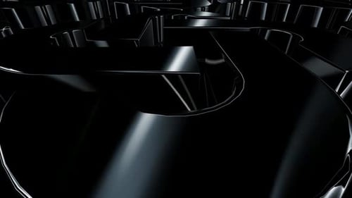 Sleek Dark Metallic Abstract Shapes Motion Background Loop