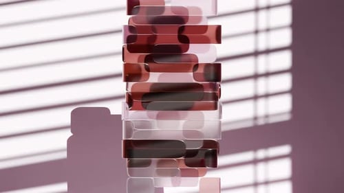Color Glass Shapes 3D Loop
