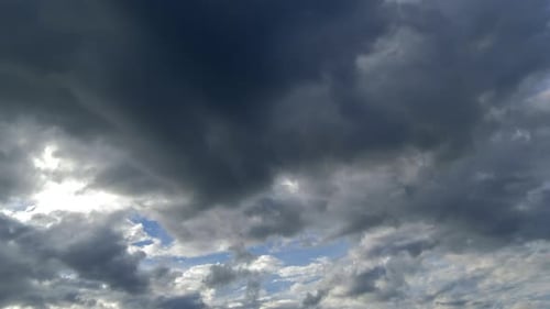 Dramatic Cloud Time Lapse with Blue Sky