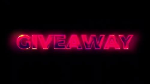 Animated Neon Giveaway Text Reveal