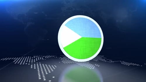 Futuristic Corporate Broadcast Intro with Global Map