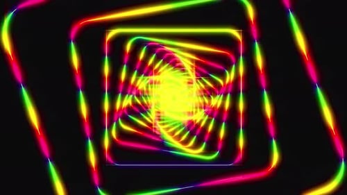 Vibrant tunnel of light pulsing with radiant energy and dynamic colors for modern designs