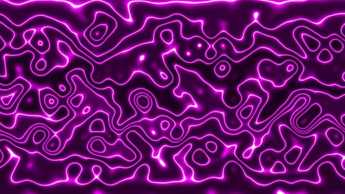Abstract Neon Glowing Lines Fluid Energy Loop Background