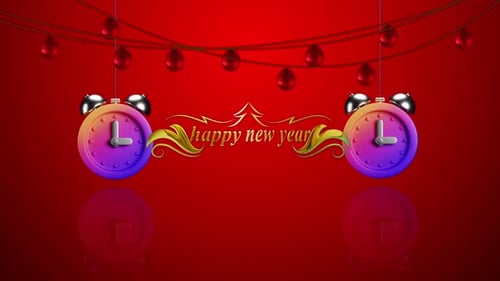 Frohes neues Jahr Loop-Animationshintergrund