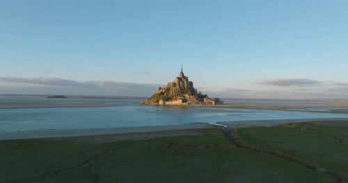 Fly Over Mont SaintMichel One of Europe's Most Unforgettable Sights Located in the Bay Where