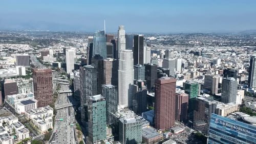 Highrise Buildings at Los Angeles in California United States.