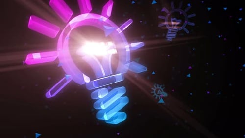 Idea bulb light creativity symbol with light 3d