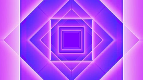 Purple Transparent Glass Squre and Romb Tunnel Background