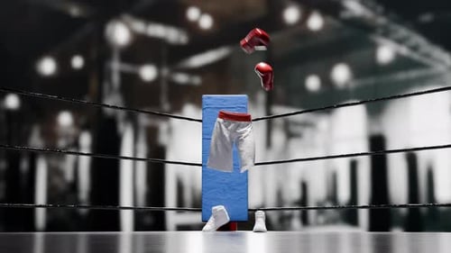 Animated Boxing Gear Floating Around Post Loop