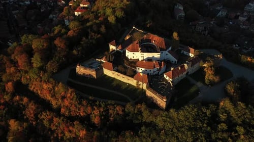 Aerial view of Citadel, Brasov, Romania.