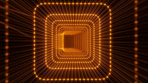 Clean Orange Technological Or Scientific Plexus Rectangular Tunnel Background 4 K 60 Fps