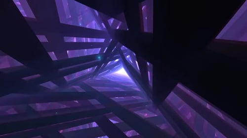 Violetter blauer dreieckiger Tunnelbewegungshintergrund