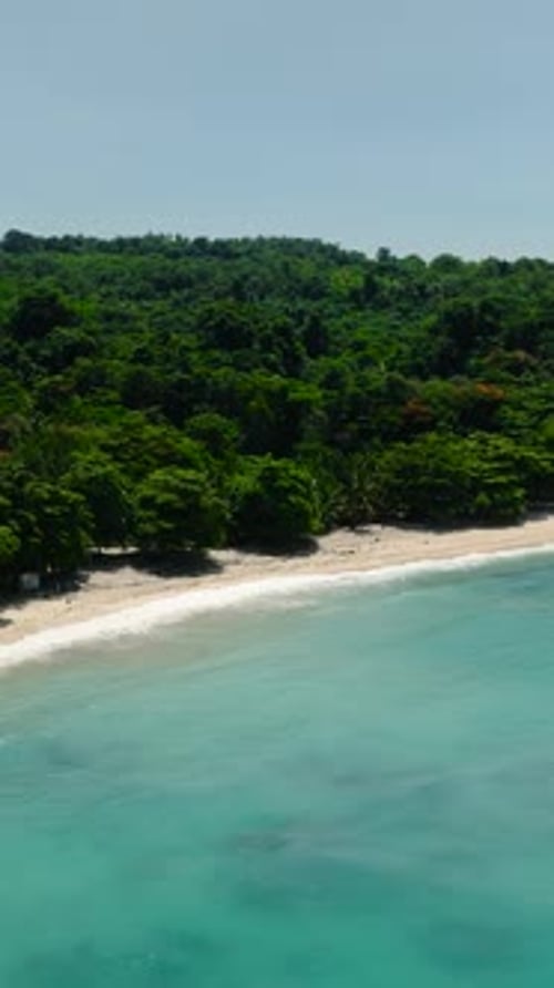White Beach in Tropical Island Samal Island Philippines
