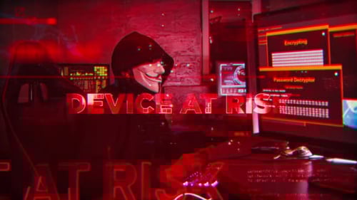 Hacking Alert Text Reveal with Glitch Effect