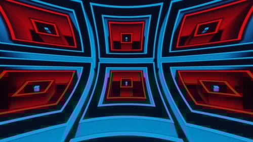 Red And Blue Hypnotic Abstract Movement Background Vj Loop In HD