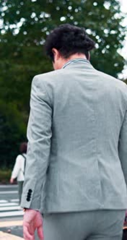 Business man, travel and walking in road for commute, location and journey to workplace with bag