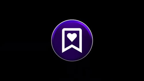 Modern 3D Bookmark Heart Icon Rotating Animation