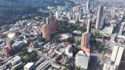 Bogota Skyline At Bogota In District Capital Colombia.