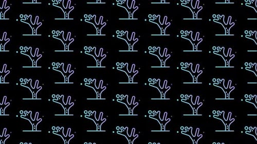 Coral Black Animated Loop Background 4K