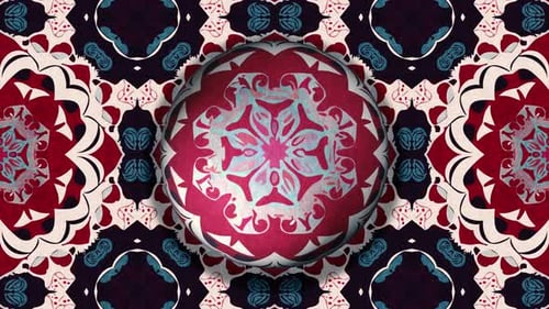 Hypnotischer spiritueller spiritueller religiöser psychedelischer Mandala-Hintergrund 4 K 60 Fps