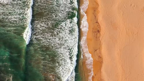 The Beach Displays a Serene Landscape with Golden Sands Calming Waves Italy