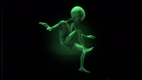 Graues schwebendes Alien-Nachtsichtgerät
