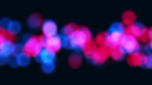 Abstract Bokeh Lights Background in Blue Pink and Red