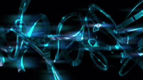 Blue Fractal Abstract Reflection Background Loopable 4K