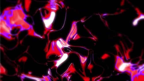 Abstract Fluid Red and Purple Glowing Liquid Seamless Loop