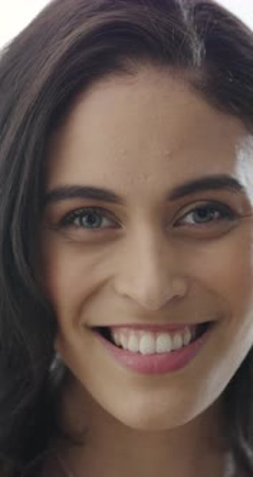 Close Up Portrait of a Smiling Young Woman