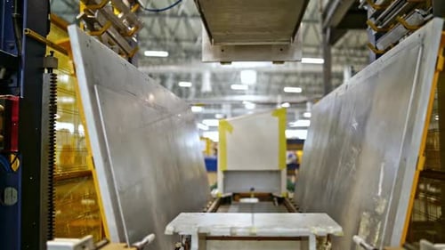 Vue de l'intérieur industriel. Intérieur de la chaîne de montage de l'usine