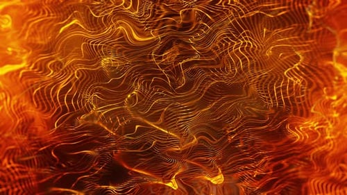 Abstract Golden Energy Flowing Lines Background