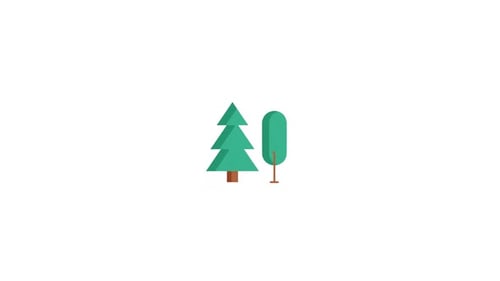 Flat Design Tree Growth Animation