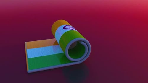 Realistic 3D Indian Flag Unfurling for National Events and Celebrations