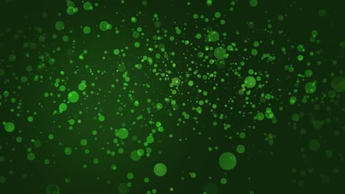 Green Particles Abstract Animation Background