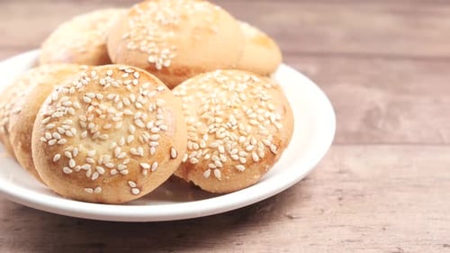 Close Up of Sweet Cookies on Wooden Table