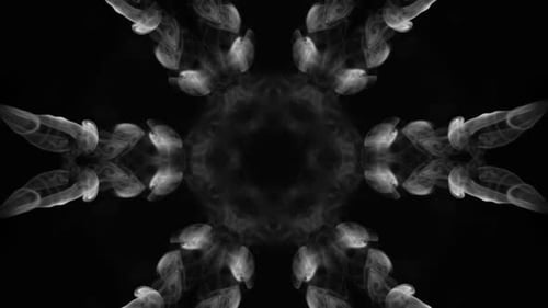 Loop de Câmera lenta com padrão de mandala de fumaça