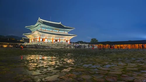 Time lapse of Gyeongbokgung Palace in Seoul City,South Korea