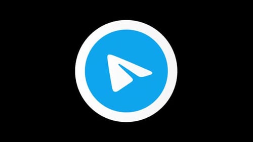 Ícone do Telegram 3D Loop
