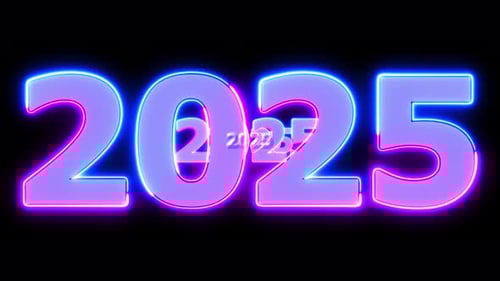 Vibrant Neon 2025 New Year Title Reveal