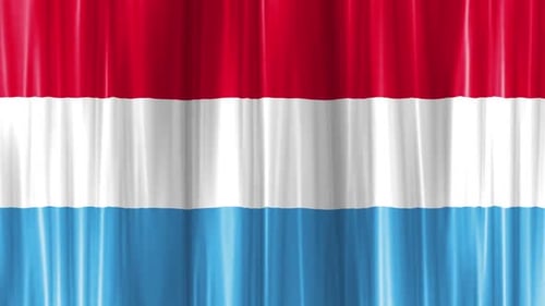 Luxembourg Flag Waving Curtain Loop Animation