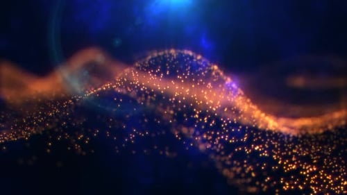 Abstract Fluid Particle Wave Background Animation