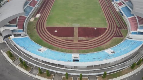 Aerial view of Landmark Stadium Mandala Krida Yogyakarta, Indonesia