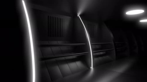 Interior of an Underground Abstract Bunker