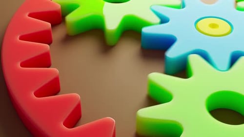 Bunte Kunststoffzahnräder für pädagogisches Spielen