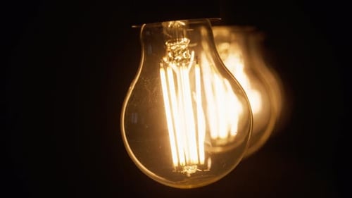 Light Bulbs That Glow in the Dark Sway From Side to Side Light in the Dark