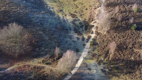 Aerial drone shot and amazing view of nature national park.