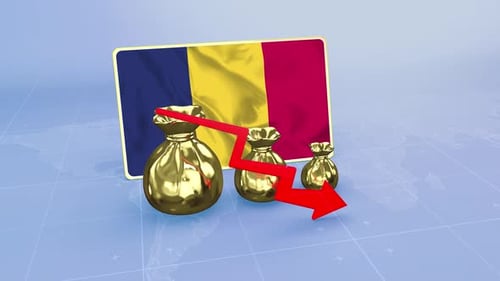 Chad Reserves Drop Economic Data Infographics Graph