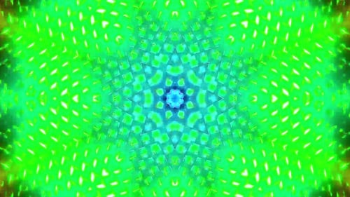 Green and blue kaleidoscope pattern