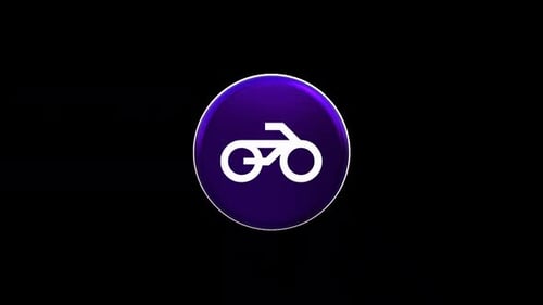 Modern 3D Spinning Bicycle Icon Animation